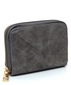 Fashion Solid Color Mini Wallet AD017 PEWTER/